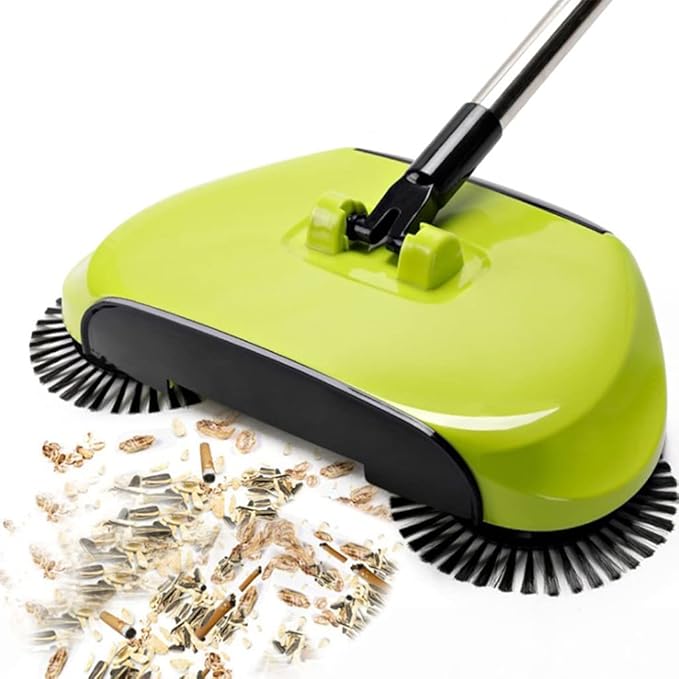 Hand Push Sweeper, Manual Sweeper, Carpet Sweeper, Multifunction Manual Hand-Push Sweeping Machine, 360 Degree Rotating Floor Mop for Office Home Living Room