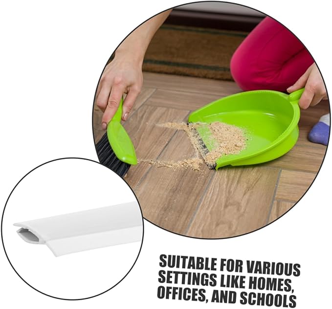 ERINGOGO 2pcs Rubber Dustpan Lip Replacement Strips Soft Edge Accessories for Efficient Dust Collection Seal for Garbage Shovel Compatible Standard Dustpans