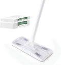 Eyliden Dust Mop, Sweeping & Mopping Kit with 58" Extended Long Handle, 36 Disposable Dry Cloths, Multi Surface Sweeper Mops for Hardwood, Tile, and Vinyl Floor Cleaning, Iron Handle, White