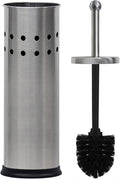 Blue Donuts Toilet Brush with Stainless Steel Holder, Toilet Bowl Cleaner Brush and Holder, Cleaning Brush Holder, Chrome