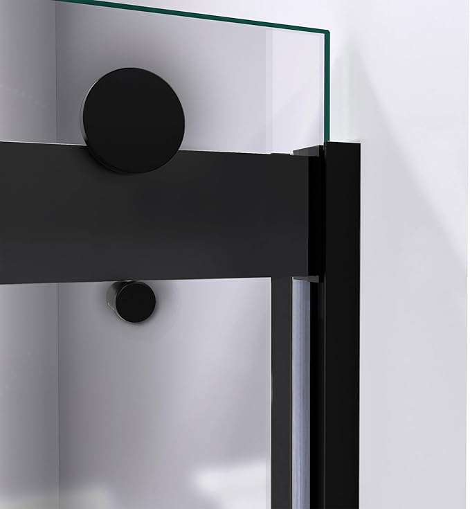 DreamLine Sapphire 44-48 inch W x 76 inch H Semi-Frameless Bypass Shower Door in Matte Black
