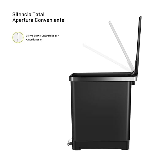 EKO | 10L Bathroom or Kitchen Waste Bin | Compact Trash Can with Flip N' Click Lid and Removable Bucket | Modern and Non-Slip Design | Lightweight, Aesthetic and Anti-Fingerprint