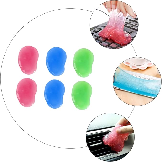 DOITOOL 20pcs Keyboard Cleaning Gel Electronics Dust Remover Strong Adhesive Eco-Friendly for Laptops Desktops Easily Cleans Cracks Crevices