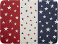 Blue Red White Star July of 4th Patriotic Dish Drying Mat for Kitchen Counter 18x24 Independence Day Absorbent Reversible Microfiber Drying Mats Kitchen Countertop Protector Dishes Drainer Rack Pad