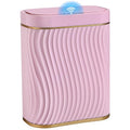 steo spce Bathroom Small Trash Can with Automatic Touchless Lid, 2.6 Gallon Smart Garbage Can Narrow Waterproof Trash Bin for Bedroom, Office, Living Room (Gold Pink)