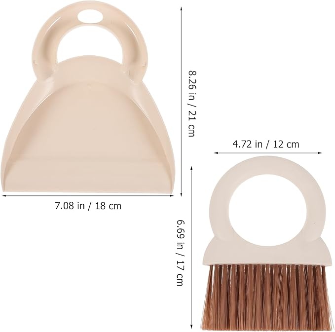 minkissy 1set Mini Broom and Dustpan Set Portable Handheld Cleaning Brush and Dustpan for Quick Cleanups Dustpan and Brush Set for Home Office and Kitchen Cleaning