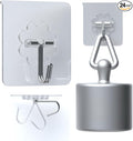 DDMY Heavy Duty Hook 24 Pack Self Adhesive Hooks for Hanging Wall Hooks Transparent Reusable Waterproof Adhesive Sticky Hook for Kitchen Curtain, Towel Bathroom,Coat Shower Door Utility No Damage