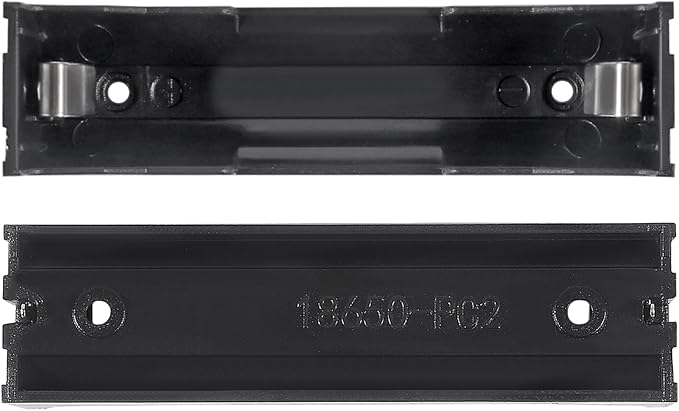 10pcs 18650 Battery Case Holder 1 Slots X 3.7V DIY 18650 Battery Storage Box, in Parallel Black Plastic Batteries Clip Box with Pin for DIY Parallel or Series Circuit PCB Projects
