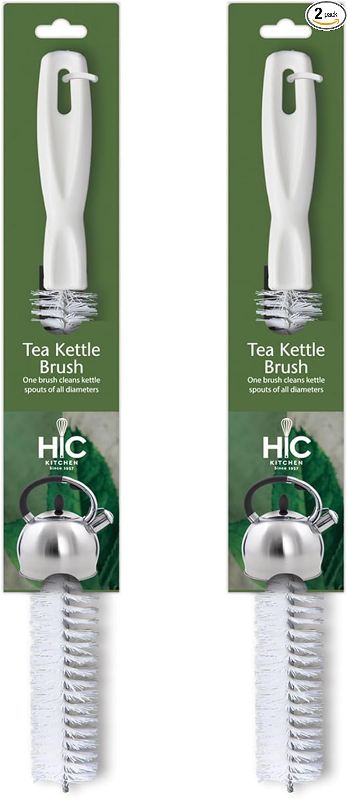 HIC Kitchen Tea Kettle Cleaning Brush for Spouts, Set of 2