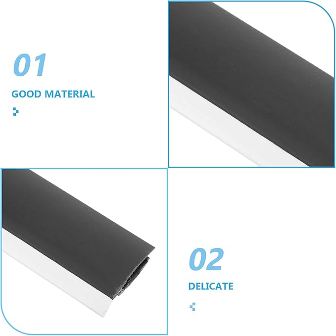 4pcs Rubber Dustpan Edge Strips Replacement Lips Soft Lip Sealing Strips 28cm for Universal Dustpan Repair Cleaning Tools Household Use