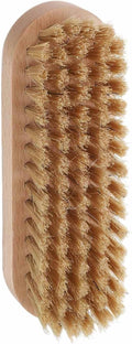 HARFINGTON Shoe Cleaning Brush 5"x2" Beech Wood Pig Bristle Boot Polish Brushes for Leather Shoes Boots Cloth Cleaner, Brown Wood