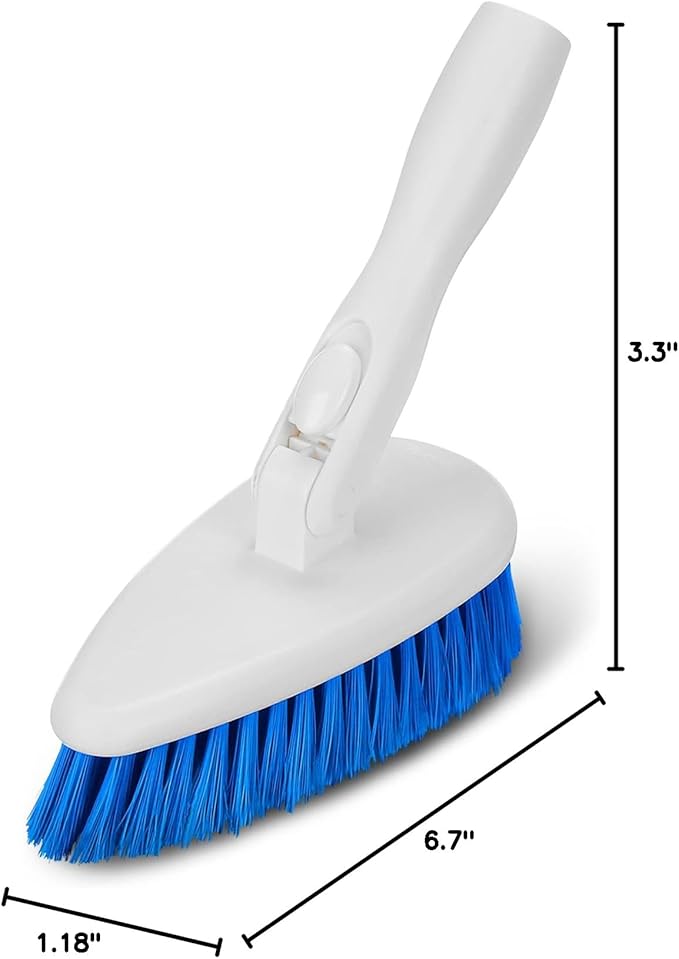 Qaestfy Bathtub Brush Refill Replacement Shower Tub and Tile Cleaning Lock in Place Scrub Brushes Head for Bathroom Wall Floor Scrubbing Compatiable with QAE008 & QAE002 Model QAE010