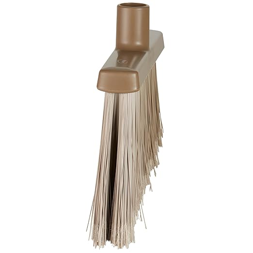 Vikan 291666 Split Bristle Angle Head Broom, 11.4", Brown