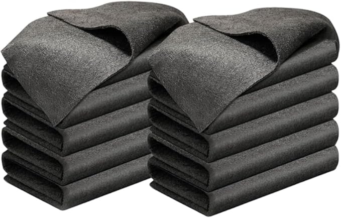 Fliwos Thickened Magic Cleaning Cloth, 2026 Upgrade Reusable Streak Free Cleaning Cloths, Microfiber Cleaning Rags, Multipurpose Lint Free Glass Wiping Towels for Kitchen, Window, Cars (10, 8×12 in)