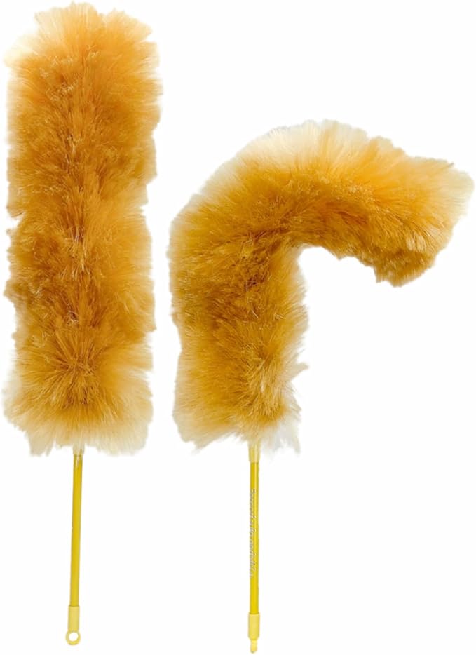 Kitchen + Home Large Static Duster - 27" Synthetic Feather Duster - Gold