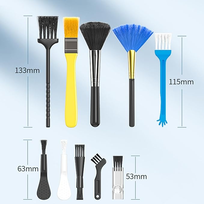 Keyboard Brush, Small Cleaning Brush, Portable Nylon Anti-Static Brush, Electronic Computer Keyboard and Laptop Cleaning Brush, Sewing Machine, Cleaning Brush Kit, 10Pcs