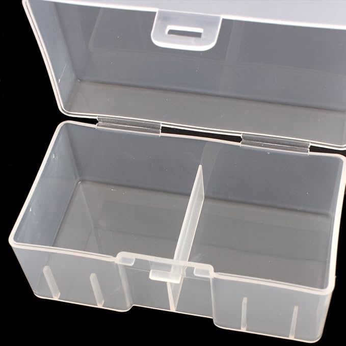 9V Battery Storage Box Organizer Holder Clear Plastic Case Container - Holds 12x9V Batteries