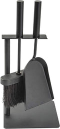 Hearth Tidy Set, All Black, Wood Stove Tool Set, Fireplace Companion Set