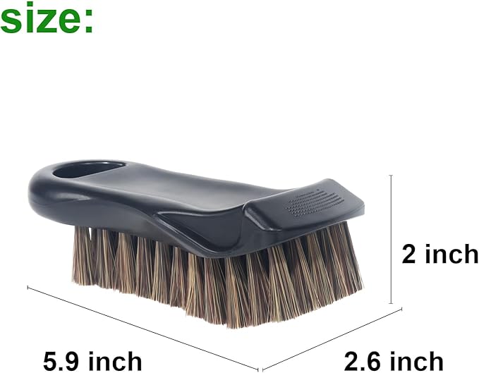 Soft Bristle Leather Cleaning Brush for Car Interior,Upholstery,Furniture,Couch,Shoe and Boot,Car Detailing Scrub Cleaner Brushes (Works on Natural,Synthetic,Pleather,Faux Leather and More)