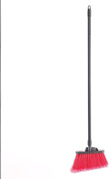 Winco Angled Broom with 48" Fiberglass Handle, Flagged Bristles