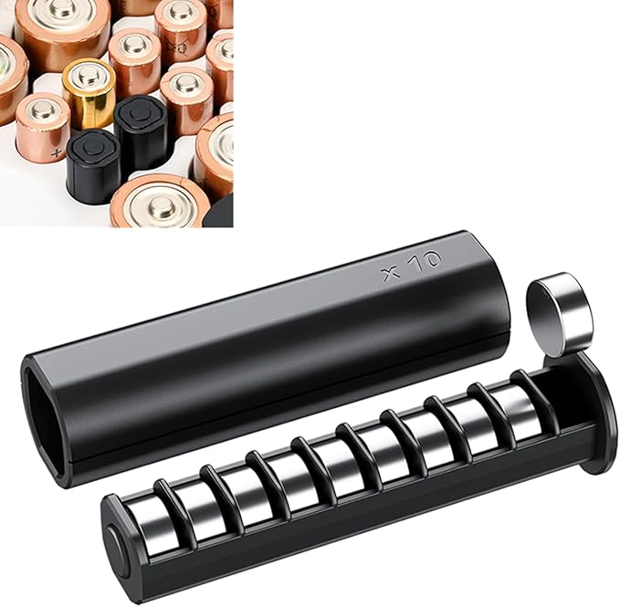 (2 Pack)LR41 Battery Holder,AA Size Coin Cell Battery Case for 20x LR41/AG3/SR41/192/384/RW87/SR41W/GP192/312 Hearing Aid Batteries,LR41 Button Storage,Allow to fit in AA Battery Slot