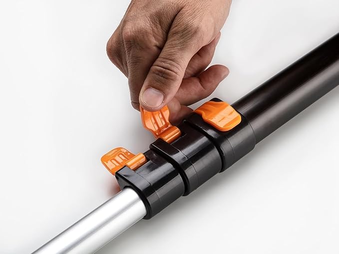5-30 ft Long Telescopic Extension Pole // Multi-Purpose Extendable Pole with Universal Twist-on Metal Tip // Lightweight and Sturdy // Best Telescoping Pole for Painting, Dusting and Window Cleaning
