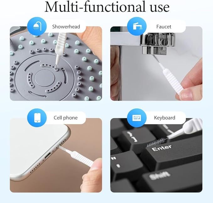 Shower Head Cleaning Brush for Small Hole, 2026 New Upgrade Gap Hole Anti-Clogging Cleaning Brush, Multifunctional Shower Cleaning Tools, Showerhead Cleaning Brushes Picks for Bathroom (10 Pcak)