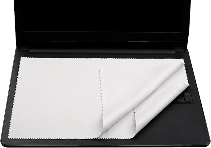2 Pack Microfiber Liner Cleaning Cloth for 15 15.6 16" HP/DELL/Lenovo/ASUS/Acer/Samsung/MSI/LG, etc with 15-16 inch laptops with Numeric keypad Keyboard Cloth