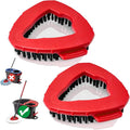 Spin Mop Scrub Brush Head, 2 Pcs Scrub Mop Compatible EasyWring 1-Tank System, Hard Bristle Cleaning Scrubber Mop Head for Bathroom, Kitchen, Tub and Tile