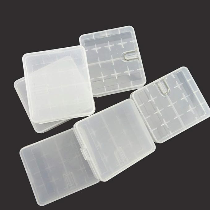 Gocomcom Honbay Battery Storage Case/Box/Organizer/Holder for 4 18650 Batteries or 8 CR123A Battery, Pack of 6 (White)