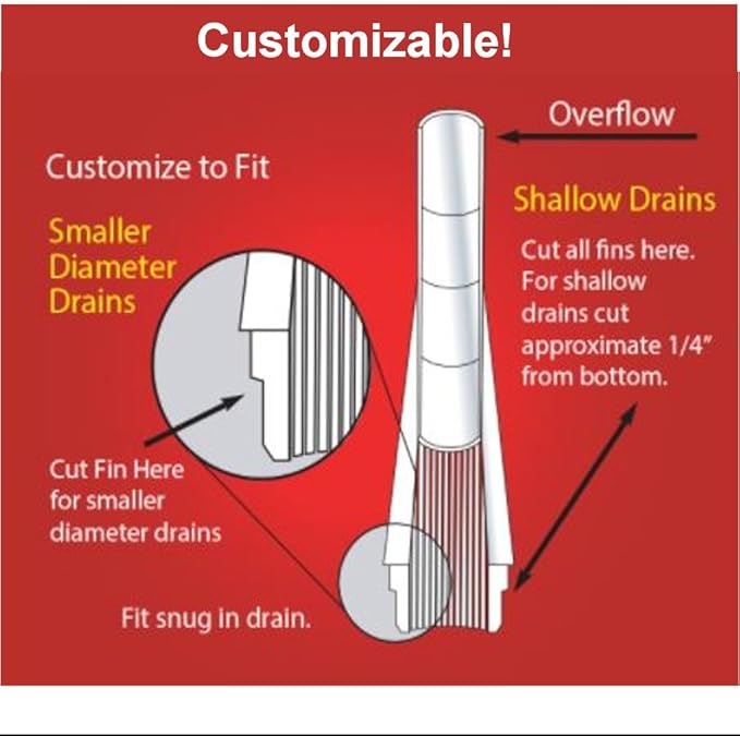Lint Hair Trapper for filtering Washing Machine Utility Tub and Sink drains-reusable and customizable with built-in overflow guard. Traps Lint, hair and debris from drains, replaces all Mesh filters