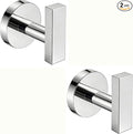 Nolimas Towel Hooks for Bathrooms, Chrome Polished Towel Hook for Kitchen Bathroom, SUS304 Stainless Steel Coat Hook, Heavy Duty Robe Hooks for Hanging Towels, Coats, sponges, Wall Mount, 2 Pack