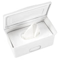 Ubbi Baby Wipes Dispenser, Baby Wipes Case, Baby Wipes Holder with Weighted Plate, Keeps Wipes Fresh, Non-Slip Rubber Feet, White