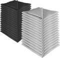 30-Pcs Eyeglasses Cleaning Cloths (15 Black + 15 Gray) - Premium Lens Cleaning Cloth for Glasses, Phone Screens, Camera Lenses - 7" x 6" (18x15cm) - Reusable, Scratch-Free