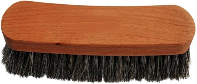 6" Mongolian Horsehair Shine Brush with Wood Handle (1 Pack, [6" Long] Horsehair Brush)