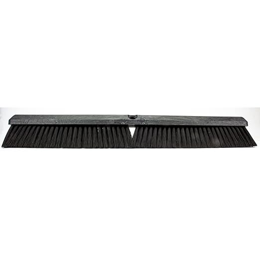 SPARTA 41891EC03 Omni Sweep Plastic Push Broom Head, Heavy Duty, Industrial Broom With Color Code System For Outdoor, Indoor, Garage, Concrete, Patio, Kitchen, Bathroom, 24 Inches, Black, (Pack of 12)