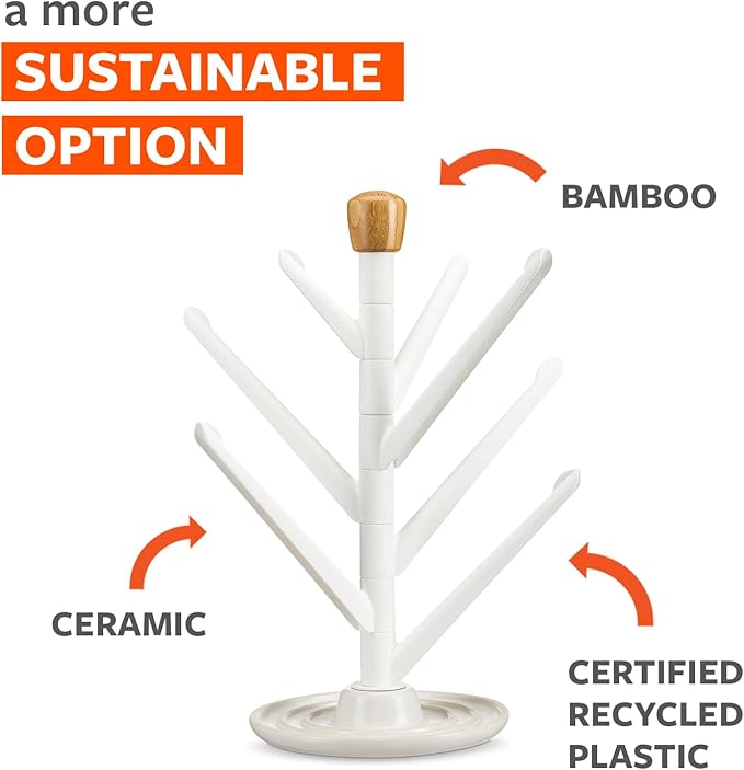 Full Circle Branch Out Kitchen Sink Accessories, Sinkside, White (Pack of 4)