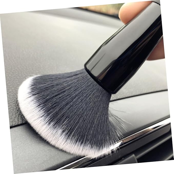 Car Detailing Brush Air Vent Cleaning Brush Soft Bristle for Automotive Air Conditioner Vent Dust Removal Black and White