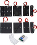 GTIWUNG 8Pcs 1.5V/3V/4.5V/6V AA Battery Holder with Wire & Pin, Black Plastic Batteries Case with Leads, 2Pcs Battery Storage Box