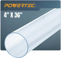 POWERTEC Clear PVC Pipe 4" x 36" Long, 1PK Rigid Plastic Tubing, Round Tube Compatible w/Dust Collection Fittings, Hose for Woodworking Tool, Dust Collection System, Toy Cars and Bird Feeder (70272V)
