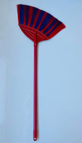 1 Pack Soft Sweeping Brooms /38” House Brooms for Sweeping Indoor& Outdoor Broom Cleaning/Asian Thailand Plastic Broom/Choi Nhua Thai LAN/Choi Nhua Quet Nha (1 pcs) (red&Blue)