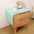 Small Bedside Tablecloth Table Dustcover End Tabletop Home Decoration Fabric Tablecloth Nightstand Table Covering Doilies for Furniture Décor (16×35inch) Light Green