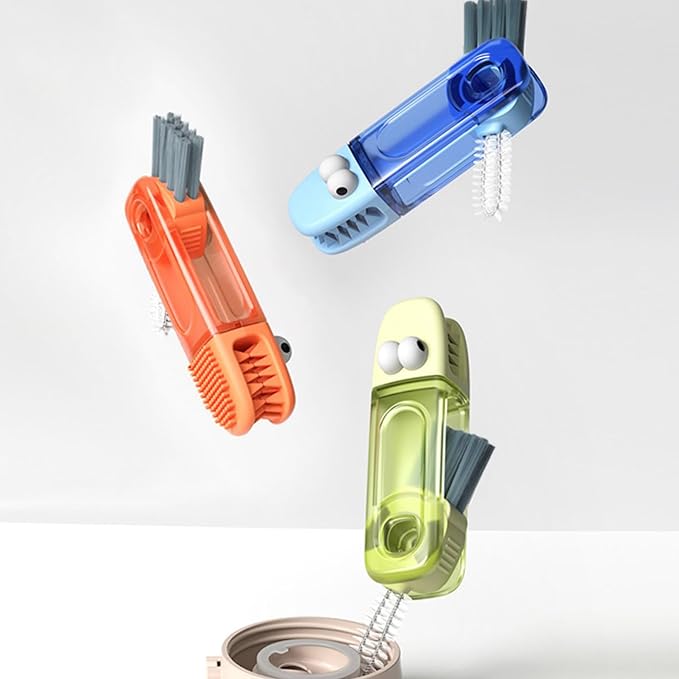 3 Pack 4 in 1 Cup Lid Cleaning Brush Water Bottle Cleaner Brush, Water Bottle Brush Cleaner for Stanley Owala, Lid Cleaning Brush for Kitchen Bottle Cup Mug
