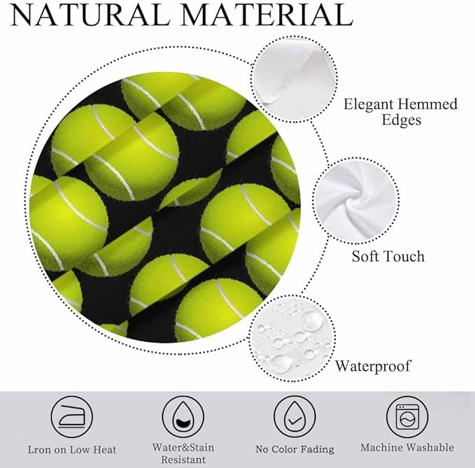 Tennis Table Cloth 52x70 Sport Leisure Recreation Yellow Green Rectangular Tablecloth Polyester Washable Table Cover for Dining Kitchen Banquet Picnic Decorative