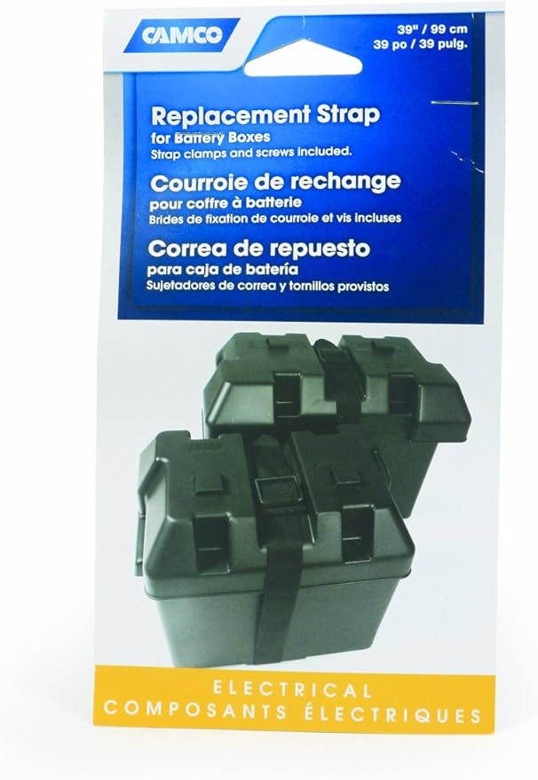 Camco Replacement Strap for Battery Box - 39-inches Long - Hardware Included (55364) (Pack of 6)