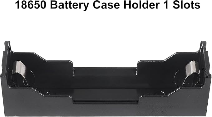 10pcs 18650 Battery Case Holder 1 Slots X 3.7V DIY 18650 Battery Storage Box, in Parallel Black Plastic Batteries Clip Box with Pin for DIY Parallel or Series Circuit PCB Projects