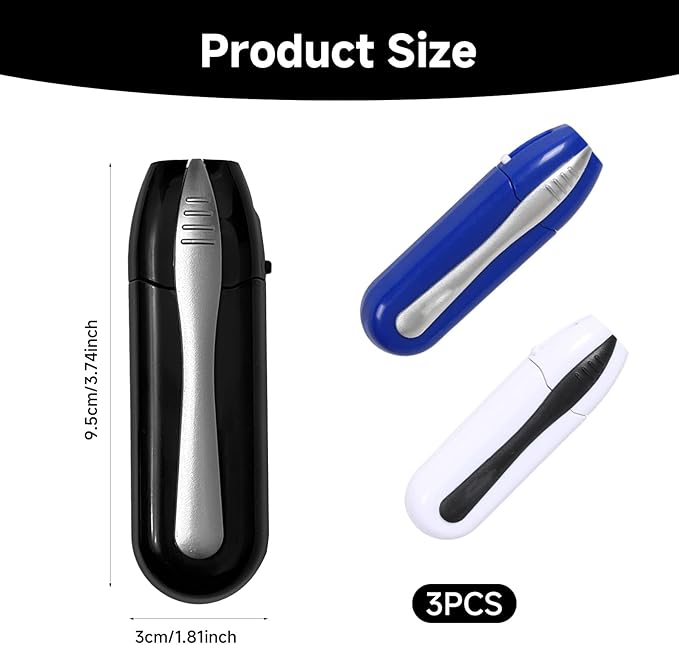 3Pcs Portable Eye Glasses Cleaner, Efficient and Durable Carbon Microfiber Technology, Lens Cleaner with Carbon Microfiber Tech and Mini Sunglasses Brush Cleaning Tool Kit
