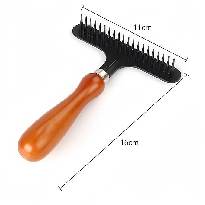 Carpet Rake, Portable Stainless Steel Handheld Carpet Rake Cleaning Grooming Hair Groomer Rug Rake for Beauty Salon