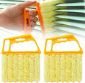Blind Cleaner Duster Tool, 2026 New Blind Dusters for Cleaning,Cleaning Brush,7 Finger Dusting Cleaner Tool for Window & Air Conditioner,Window Blinds Cleaner Microfiber Washable (Yellow-2PCS)
