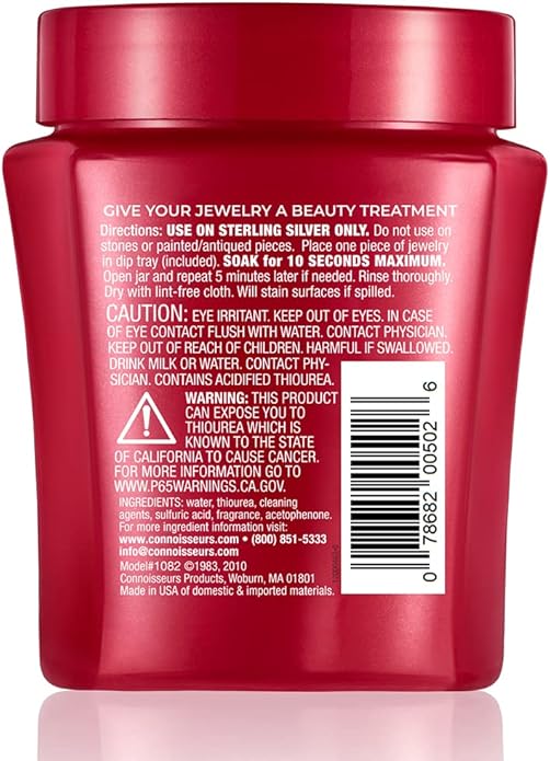 CONNOISSEURS Premium Edition Jewelry Cleaner, Value Size 9.6oz - Pick from Fine, Silver or Delicate Jewelry Cleaner